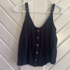Hollister button tank top!